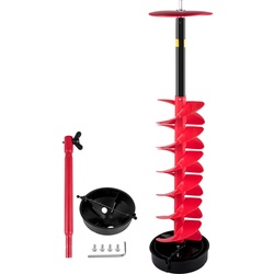 VEVOR Eisbohrer, Nylon-Eisbohrer, 20,3 x 99,1 cm, Bohradapter, Eisfischen, Rot