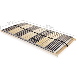 vidaXL Lattenrost 7 Zonen verstellbar 100 x 200 cm