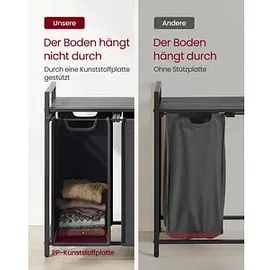 VASAGLE Wäschesortierer grau, schwarz