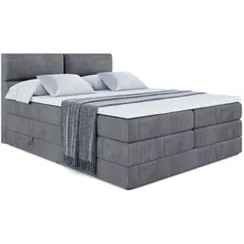 altdecor Boxspringbett BOXI3 KING - 160x200 - H3/H4 - Dunkelgrau