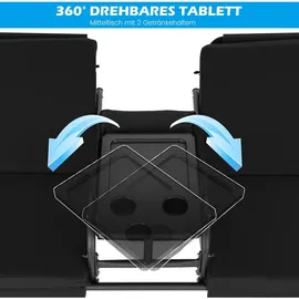 Costway Hollywoodschaukel, Schwarz,