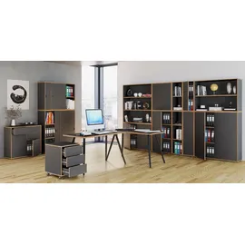 VCM Holz mobiles Rednerpult Maße ca. H. 107 bis 128 cm x B. 60 bis 123 cm x T. 44 cm rollbar mit Schublade Stehpult Stehtisch | Salia