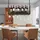 [en.casa] Weinregal 80 x 30 x 65 cm Schwarz/Walnussoptik