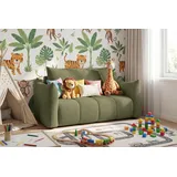 WFL GROUP Schlafsofa Lilo 120 x 86 x 101 cm Cordstoff hellgrün