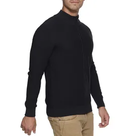 Indicode Strickjacke "Marland", Herren, Gr. XXL, schwarz, Strick, Obermaterial: 100% Baumwolle, unifarben, normal, hoch geschlossener Ausschnitt, Strickjacken Strickjacke