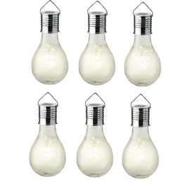Kaemingk Solar Birne Kunststoff Ø8cm H.14cm 6 Stück transparent