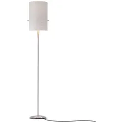 serien lighting Club Floor L Stehleuchte Aluminium gebürstet, Schirm Melange grau
