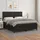 vidaXL Boxspringbett mit Matratze Schwarz 180x200 cm Kunstleder