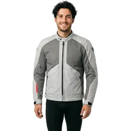 RevIt! Torque 3 H2O Textiljacke Grau/Rot 2XL
