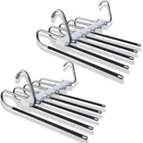 Famanu Hosenbügel 5-in-1 Set von 2 faltbar und platzsparend