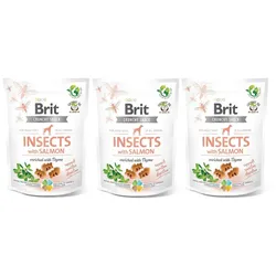 BRIT CARE Dog Crunchy Cracker Insects rich in Salmon 3x200g