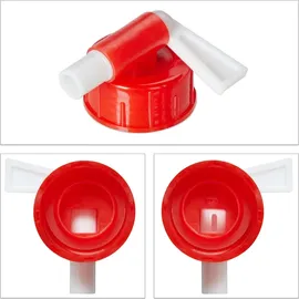 Relaxdays Wasserkanister 20 L blau/rot/weiß