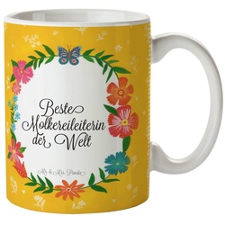 Mr. & Mrs. Panda Tasse Molkereileiterin – Geschenk, Abschied, Schenken, Becher, Kaffeetasse, Keramik