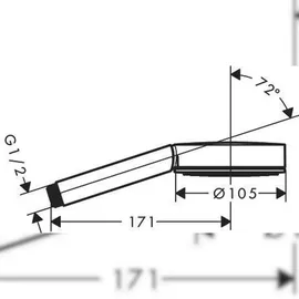 Hansgrohe Pulsify S Handbrause 105 1 Strahlart EcoSmart+ Chrom