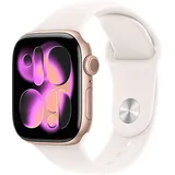 Apple Watch Series 11 GPS 42mm Rose Gold Aluminium Sport Band light blush S/M