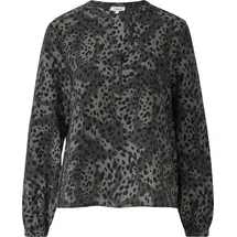 s.Oliver Langarmbluse mit All-Over Leo Print Grau XS