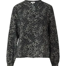 s.Oliver Langarmbluse mit All-Over Leo Print Grau XS