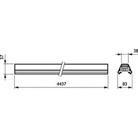 Philips Lighting Tragschiene si 4MX656 493 7x1.5 SI