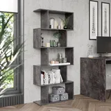 Ricoo Bücherregal 160 x 70 x 25 cm Grau