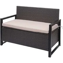 Proregal Truhenbank 87 x 117 x 57 cm Grau