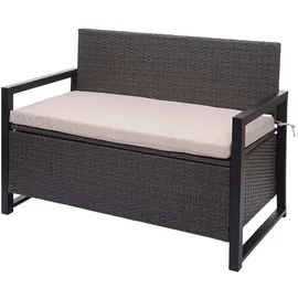 Proregal Truhenbank 87 x 117 x 57 cm Grau