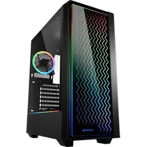 Sharkoon RGB LIT 200, Midi Tower, Schwarz