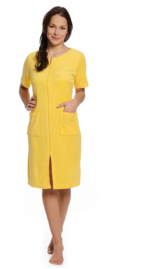 wewo fashion Strandkleid 6429 mit Reißverschluss XL | gelb - gelb