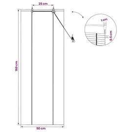 vidaXL Bambusrollo 50 x 160 cm Braun
