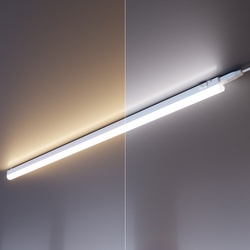 ledscom.de 2er Set LED Unterbau-Leuchten Rigel, je 87,3cm, mit Schalter, Farbtemperatur einstellbar /, 19,85W, je 1122lm