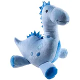 HEUNEC 457362 - Dinosaurier, blau, liegend, Stofftier, Plüschtier, 25 cm