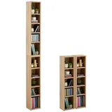CARO-Möbel Cd/Dvd-, Sonoma Eiche, Holzwerkstoff, Mode, 20x186x17 cm, Wohnzimmer, Regale, CD & DVD-Regale