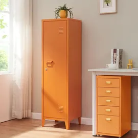 [en.casa] Einzelspind Kurikka 137 x 38 x 38 cm Orange