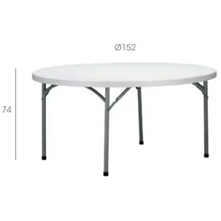 Resol garbar VERDI Runder Klapptisch Indoor, Outdoor Ø150 Grau