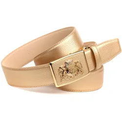 Ledergürtel ANTHONI CROWN, Damen, Gr. 105, gold, Rindsleder, casual, Gürtel