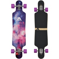 Apollo Longboard Supernova Special Edition Komplettboard mit High Speed ABEC Kugellagern, Drop Through Freeride Skaten Cruiser Boards