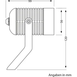 ledscom.de Gartenstrahler SHINGA für außen, IP65, Stecker, anthrazit, 1x GU10 max. 15W