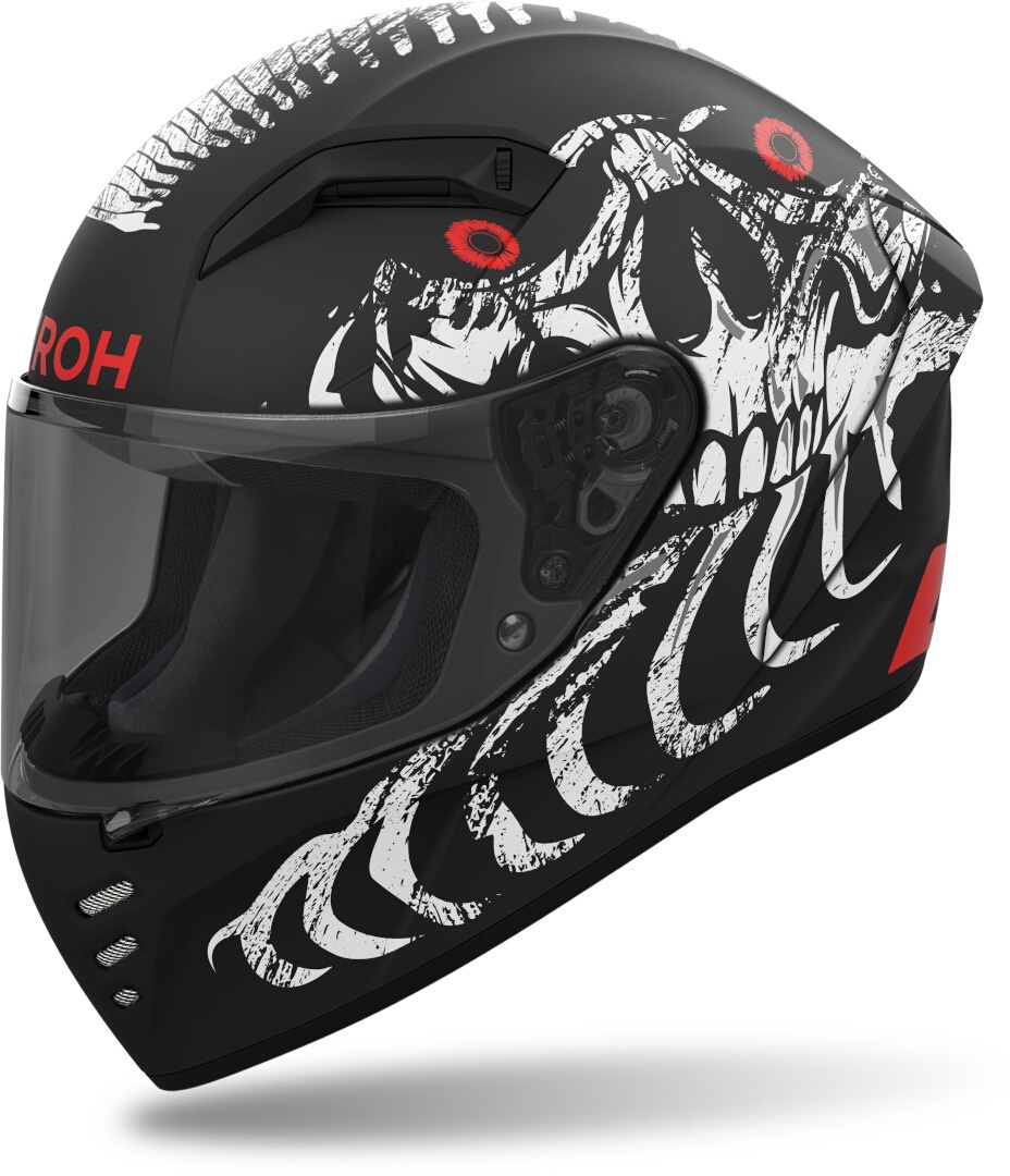 Airoh Connor Myth Helm, schwarz-weiss-rot, Größe S