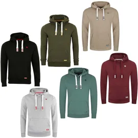 Riverso Herren Regular Fit RIVLinus Kapuzenpullover Regular Fit Schwarz 3XL