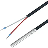 iOVEO 035HP04201 NTC 5kOhm Temperaturfühler mit PVC-Leitung bis 105°C, Temperatursensor, Speicherfühler, Fühler, Heizung, NTC, 1 Meter