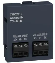 Schneider Electric TMC2TI2 Steckmodul, Modicon M221, E/A Erweiterung, 2 Temperatureingänge, Auflösung 12 Bit, Schraubklemmen