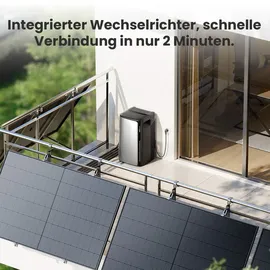 EcoFlow Balkonkraftwerk Bifazial 1800 W inkl. 2 x 3840 Wh EcoFlow Stream Ultra Speicher
