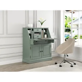 vente-unique Sekretär - MDF & Kiefernholz - Mandelgrün - CLEORE