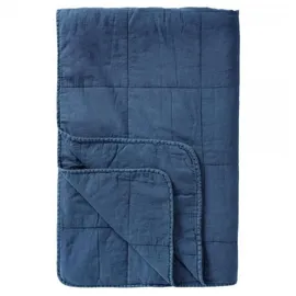 ib laursen Vintage Quilt unifarben, in indigo