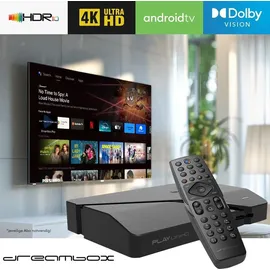 DreamBox Play UltraHD 4K Android TV 11 IP-Receiver Schwarz (Dual-WiFi, Bluetooth