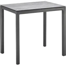 Solpuri Soft Diningtisch 100 x 75 x 75 cm Anthrazit/Weiß