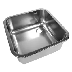 Chefgastro Gastro-Edelstahl-Spülbecken, AISI 304 HxBxT 18x33,5x23,5cm