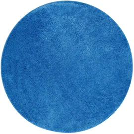 Snapstyle Hochflor Shaggy Teppich Blau 100x100cm