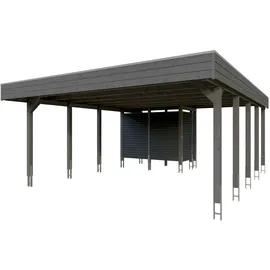 SKANHOLZ Friesland Hybrid Set 14 5,57 x 7,08 m schiefergrau inkl. Abstellraum