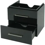Mendler Premium Waschbeckenunterschrank HWC-D16, Waschtischunterschrank Waschtisch Badmöbel, hochglanz 60cm ~ schwarz