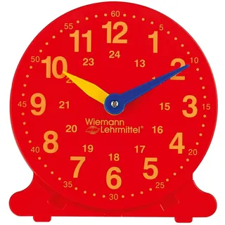 Wiemann Lehrmittel Lernuhr für Schüler, Schüleruhr, Demonstrationsuhr, 12 cm Ø